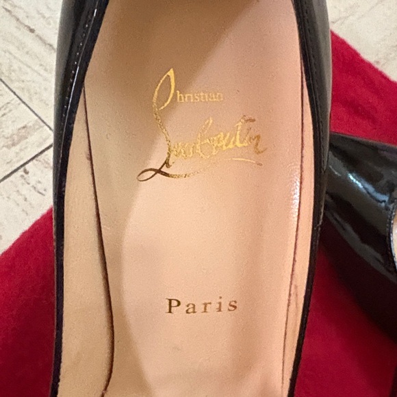 Christian Louboutin Glossy Black Heels size 6.5 - Picture 3 of 11